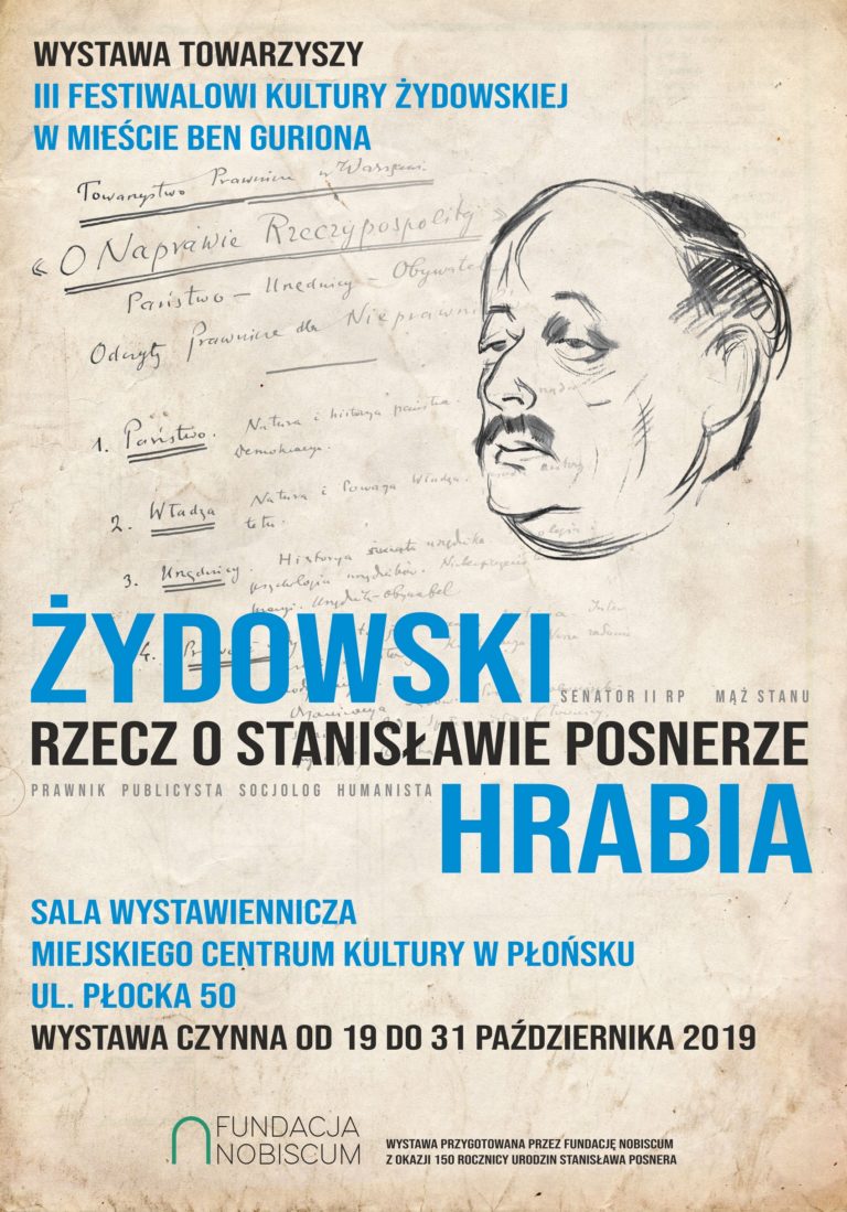 The Jewish Count. The story of Stanisław Posner. Poster of the exhibition by the Nobiscum Foundation, JewishPlock.eu