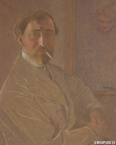Leon Kaufman, Autoportret z papierosem, pastel, 1919 r., ze zbiorów Muzeum Narodowego w Warszawie