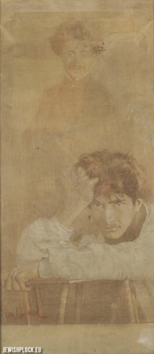 Leon Kaufman, Autoportret podwójny (Wizja artysty), pastel, 1900 r., ze zbiorów Muzeum Narodowego w Warszawie