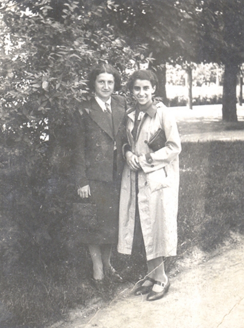 Anna Nelkin z przyjaciółką Chają Rechtman, 4 czerwca 1938 r.