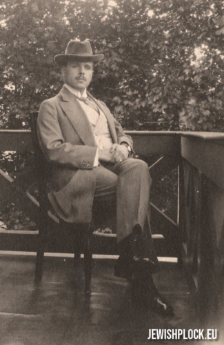 Feliks Szenwic podczas pobytu w sanatorium Heinricha Lahmanna w Dreźnie, sierpień 1912 rok (fotografia ze zbiorów prywatnych Danego Yazbecka)