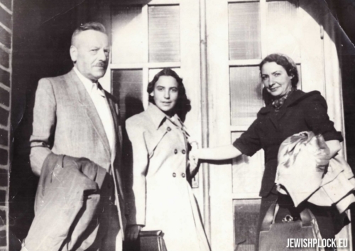 Wilhelm Szenwic z żoną Eugenią z Ettingerów oraz córką Iwona Klarą, 1947 rok (fotografia ze zbiorów prywatnych Jenny Grabowski)
