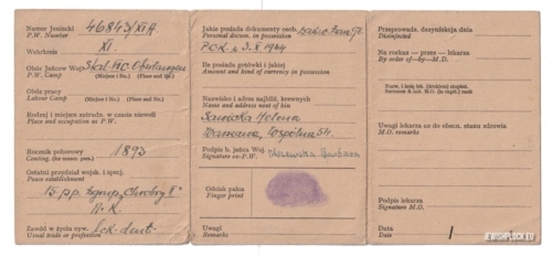Legitymacja Polskich Sił Zbrojnych wystawiona na nazwisko Barbary Olszewskiej (źródło: archiwum prywatne Zuzanny Witwickiej)
